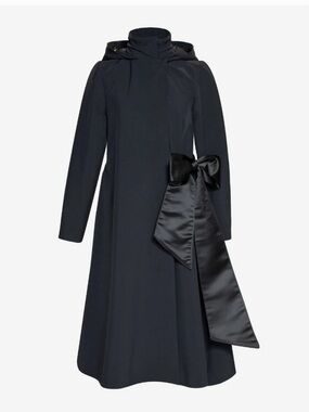 RainSisters NWT Double Breasted Bow Belt Waterproof Softshell Flared Dress Coat